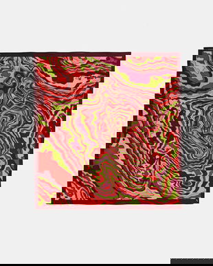 Peak Performance şal din bumbac culoarea portocaliu, cu imprimeu, G79389