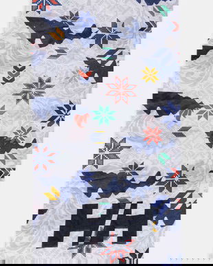 Helly Hansen fular impletit culoarea rosu, cu imprimeu, 67963