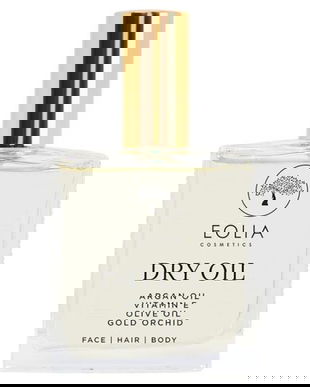 Ulei Organic Uscat cu Sclipici, pentru Corp, Fata si Par - Eolia Cosmetics Dry Oil Gold Orchid, 100 ml