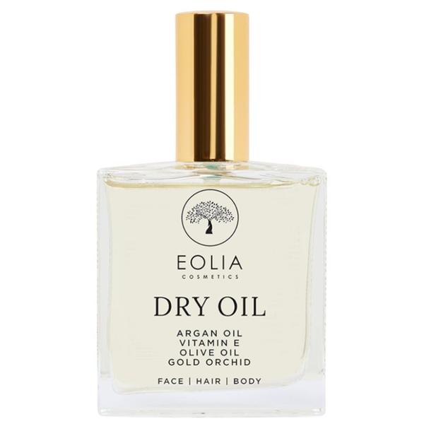 Ulei Organic Uscat cu Sclipici, pentru Corp, Fata si Par - Eolia Cosmetics Dry Oil Gold Orchid, 100 ml