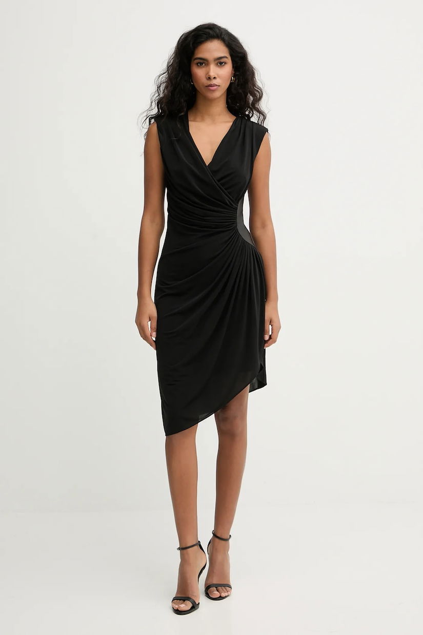 Karl Lagerfeld rochie culoarea negru, mini, evazati, B1W13030