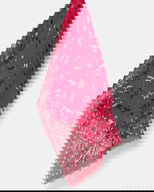 ZADIG&VOLTAIRE eșarfă de bumbac culoarea roz, cu imprimeu, OWSC01499