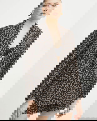 Morgan sacou VBILI.F culoarea bej, un singur rand de nasturi, modelator, VBILI.F