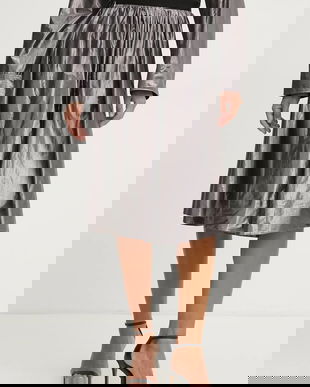 Forte Forte fustă culoarea violet, midi, evazată, 13592.my skirt