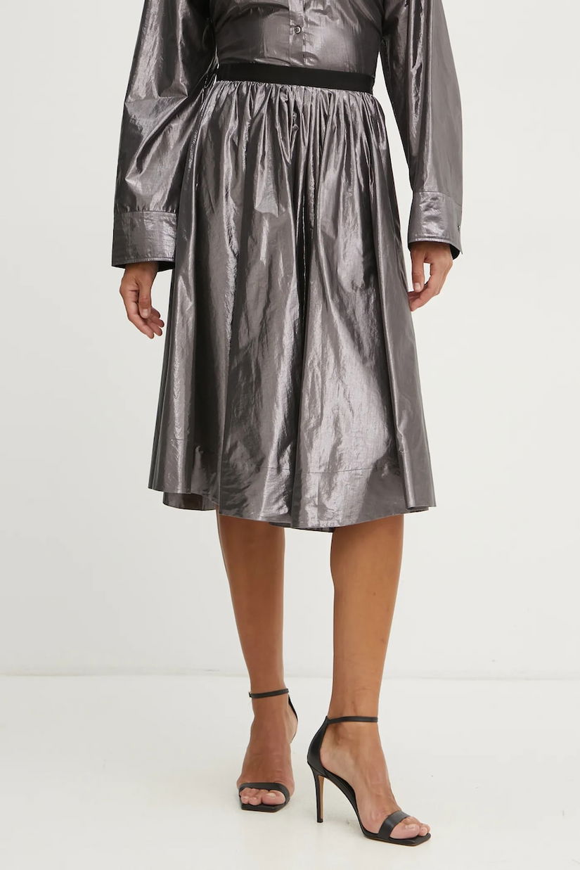 Forte Forte fustă culoarea violet, midi, evazată, 13592.my skirt