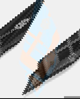 BOSS eșarfă din mătase Lainy culoarea galben, cu imprimeu, 50536118