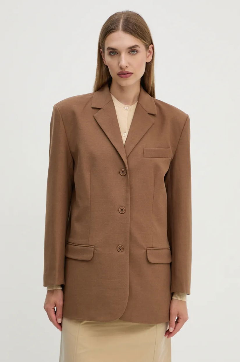 2NDDAY sacou Harry culoarea bej, un singur rand de nasturi, neted, 2245115120