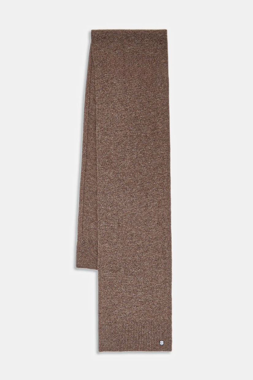 Sisley eșarfă cu lână culoarea bej, uni, 1UVLSU00H