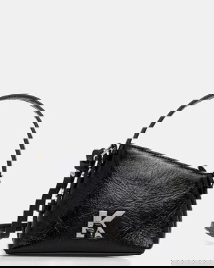 Karl Lagerfeld Jeans geantă de piele culoarea negru, B1W30189