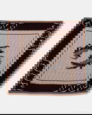 Joop! eșarfă culoarea bej, cu imprimeu, 30048970