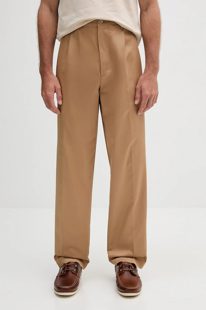 BOSS pantaloni de bumbac C-Kai-DPL culoarea verde, cu fason chinos, 50546924