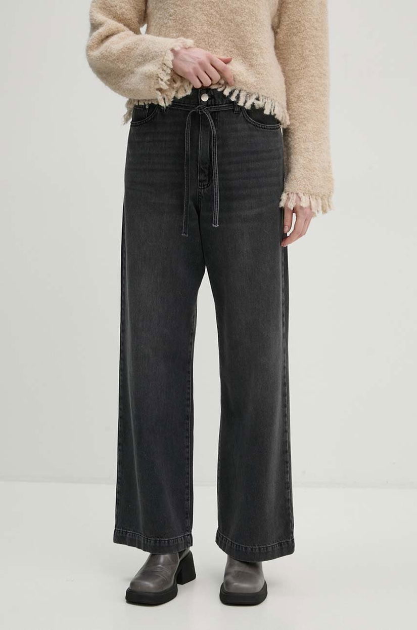 Day Birger et Mikkelsen jeansi Elijah - Black Denim femei high waist, DAY65243377