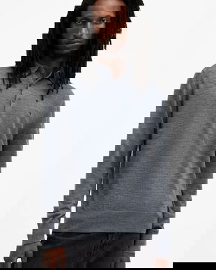 AllSaints pulover de lana MODE MERINO barbati, culoarea albastru marin, light, M085KB