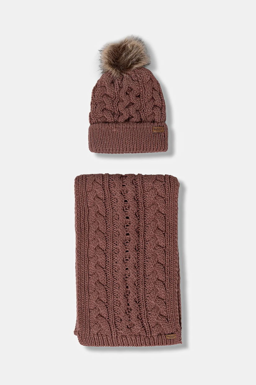 Barbour palarie si esarfa culoarea bej