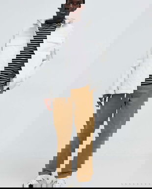 Levi's pantaloni de bumbac culoarea galben, drept