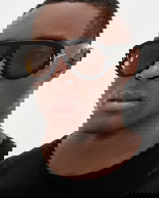 Tom Ford ochelari de soare culoarea negru, FT1044_6001E