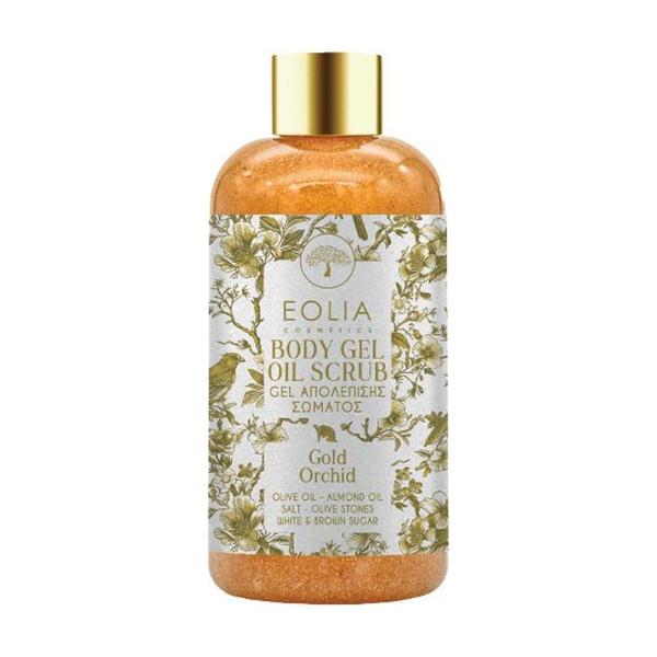 Gel Scrub pentru Corp - Eolia Cosmetics Body Gel Oil Scrub Gold Orchid, 250 ml