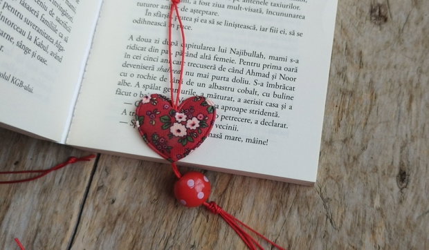 Inimioare - semn carte, decoratiune brad, breloc rucsac
