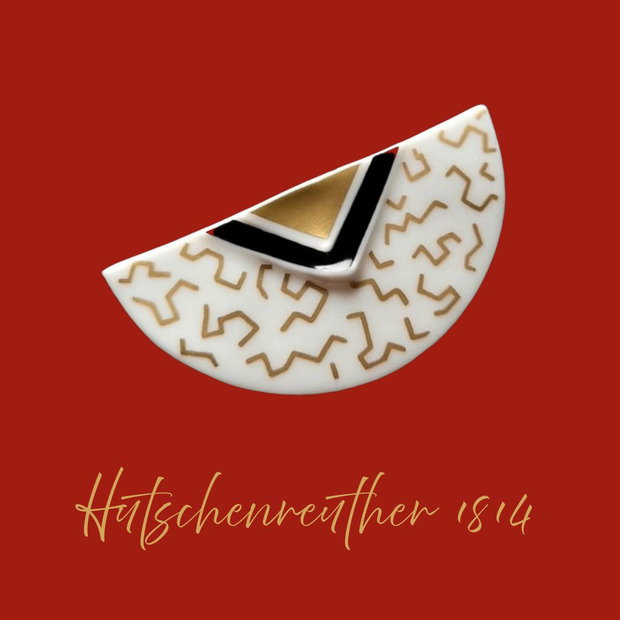 Broșă vintage din porțelan Hutschenreuther 1814