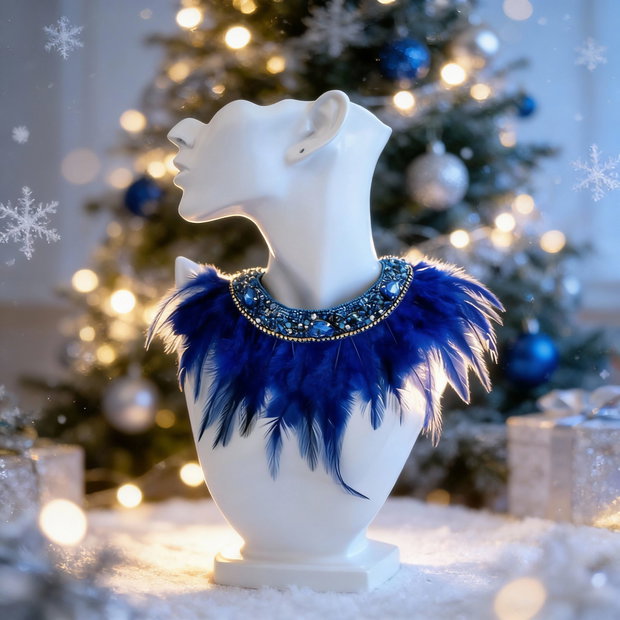 Rezervat Colier - Blue, feathered and glamorous - Blue dream