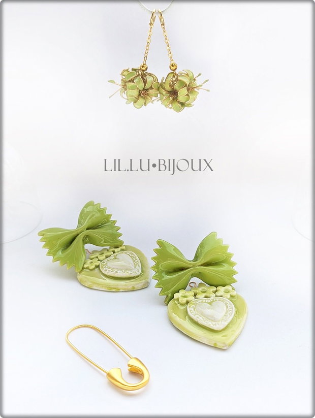 CERCEI FARFALLE PASTA POP 3 in1, Handmade Bijuterii Unicat LIL.LU.BIJOUX