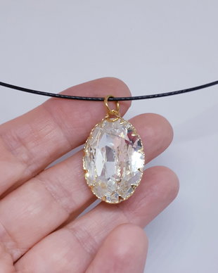 Pandantiv festiv cu cristal Swarovski multi fatetat