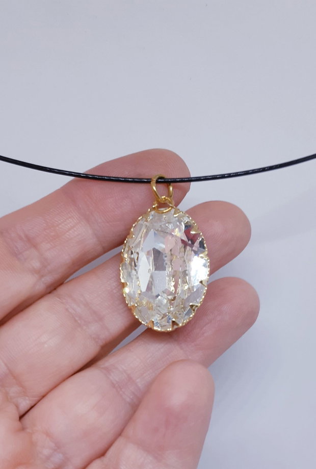 Pandantiv festiv cu cristal Swarovski multi fatetat