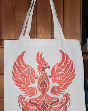 Geanta tote pictata manual _phoenix