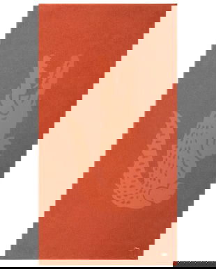 Lacoste prosop de plajă din bumbac LSPORT Sierra 90 x 160 cm culoarea portocaliu