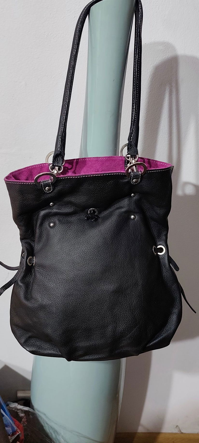 Geanta piele naturala cu doua fete