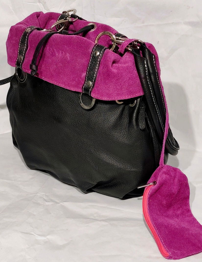 Geanta piele naturala cu doua fete