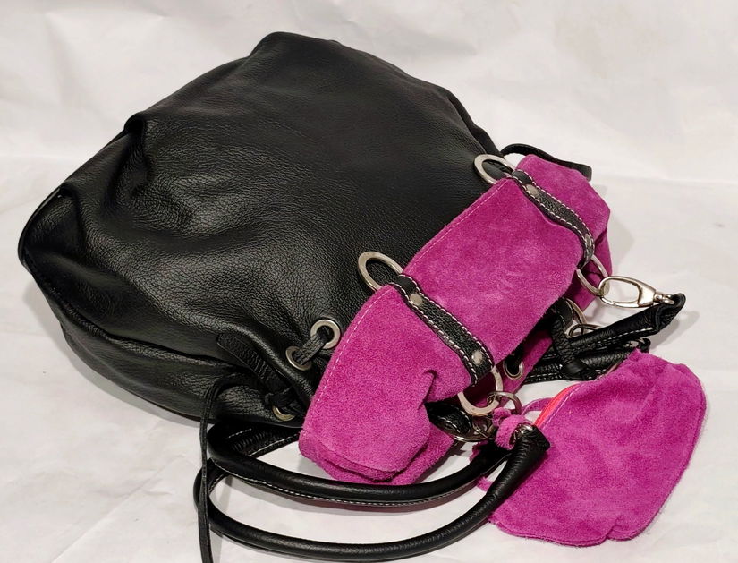 Geanta piele naturala cu doua fete