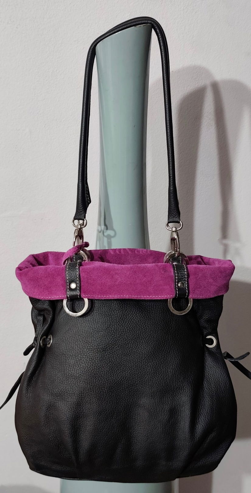 Geanta piele naturala cu doua fete