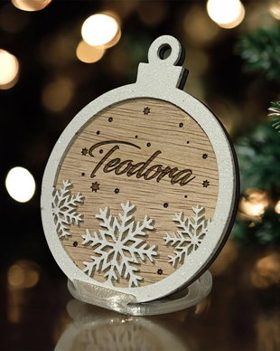 Glob personalizat cu fulgi de nea