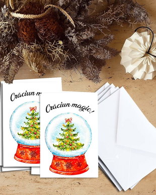 Set 3 felicitări pentru Craciun