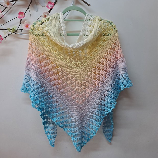 Șal pastel croșetat