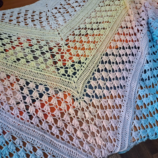 Șal pastel croșetat