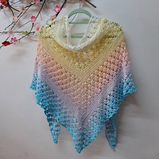 Șal pastel croșetat