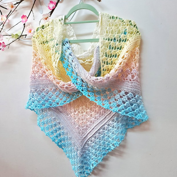 Șal pastel croșetat