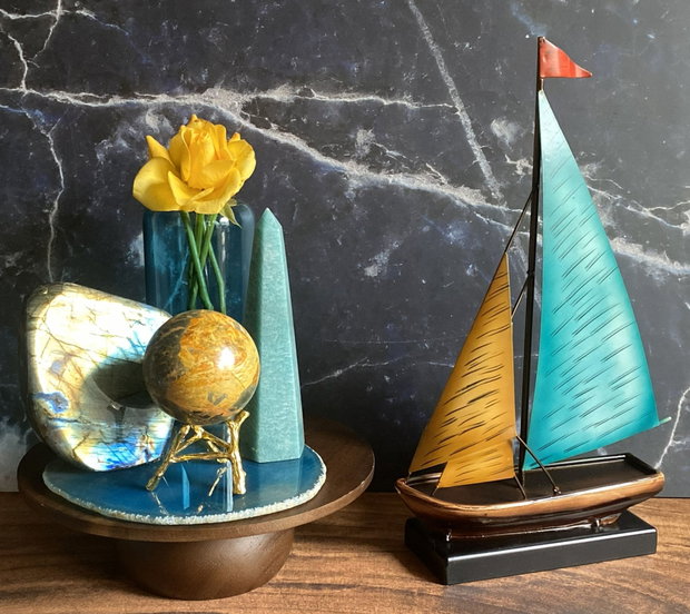 Set Cristale - Labradorit&Amazonit&Realgar - Decoratiune Pietre Semipretioase