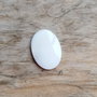 Cabochon sidef alb, 25x18 mm