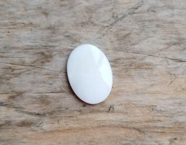 Cabochon sidef alb, 25x18 mm