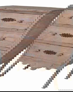 Comoda Shabby Chic din lemn masiv maro