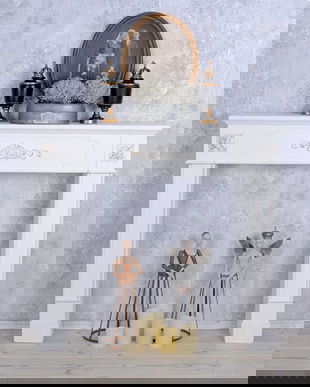 Suport semineu antik white