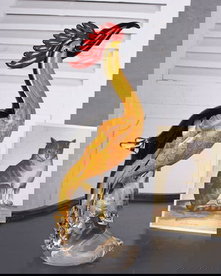 Pasarea paradisului-figurina din sticla Murano