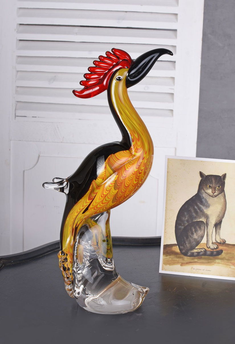 Pasarea paradisului-figurina din sticla Murano
