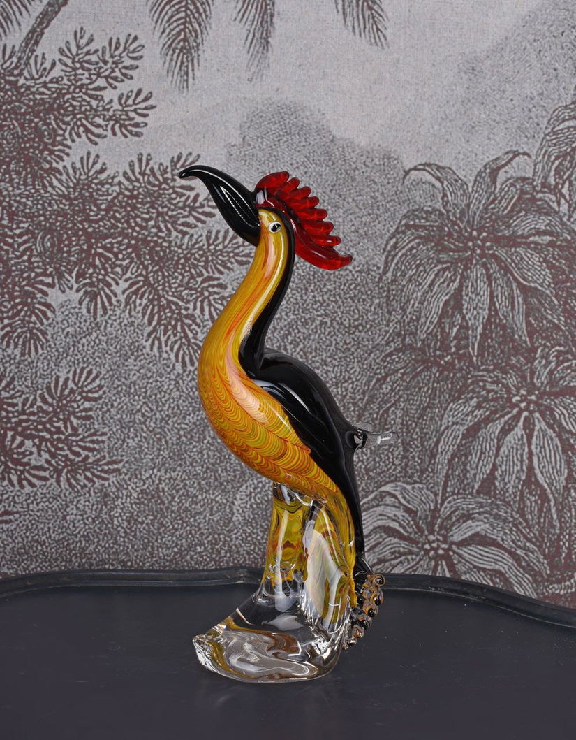 Pasarea paradisului-figurina din sticla Murano