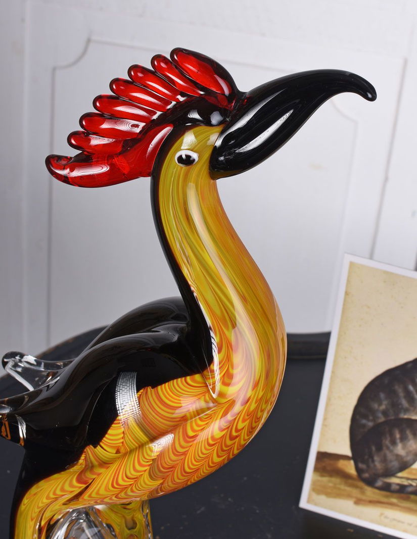 Pasarea paradisului-figurina din sticla Murano