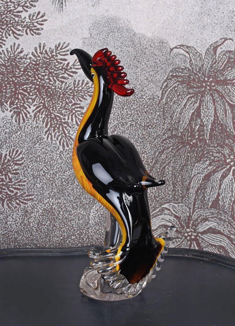 Pasarea paradisului-figurina din sticla Murano