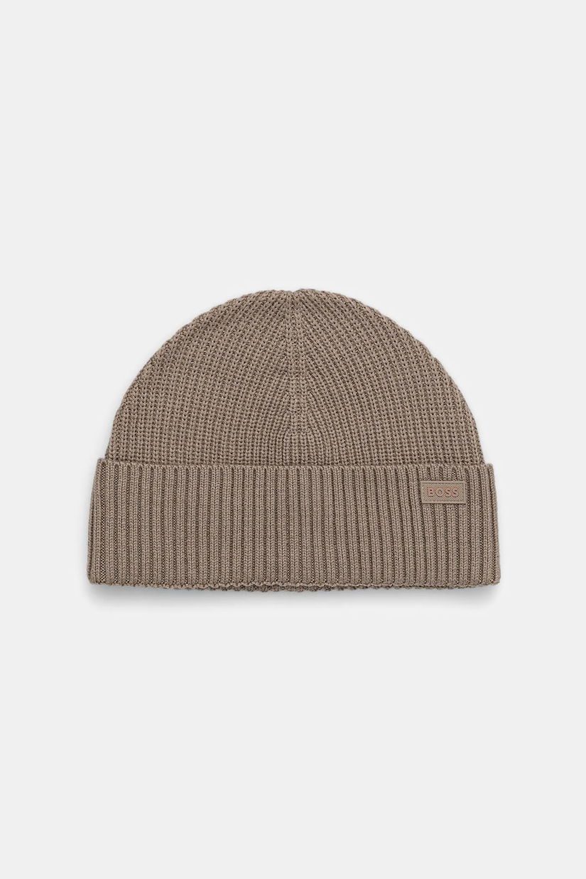 BOSS Orange pălărie din amestec de lână Andern_Hat culoarea verde, 50551019